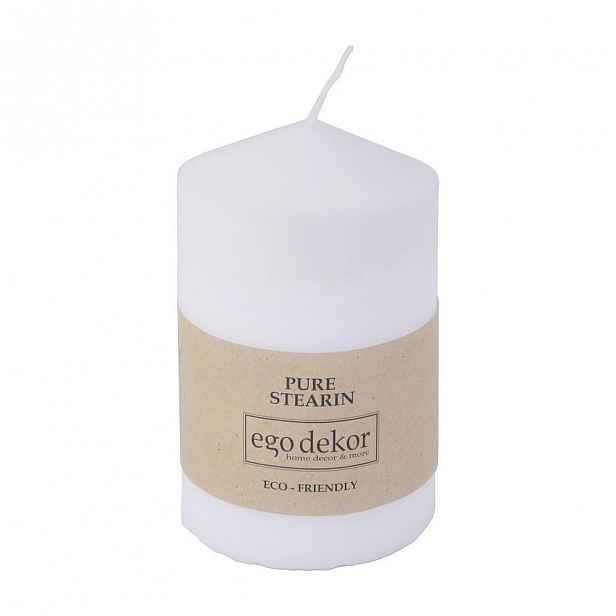 Bílá svíčka Baltic Candles Eco Top, výška 10 cm
