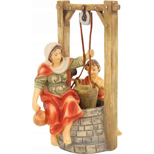 Figurka do Betléma "Matka s dítětem u studny" výška 13 cm, vhodné k figurkám o velikosti 12 cm