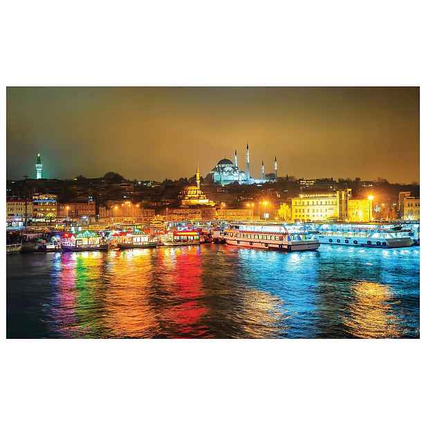 Fototapeta Istanbul v noci Mešita Bospor světla města 250x175 lepidlo
