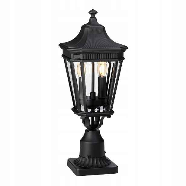 Venkovní zahradní stojací lampa černá klasická skleněná 55 cm Feiss