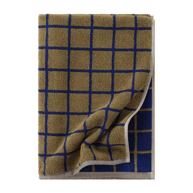 Zelený/modrý bavlněný ručník 50x70 cm Grid – Jotex