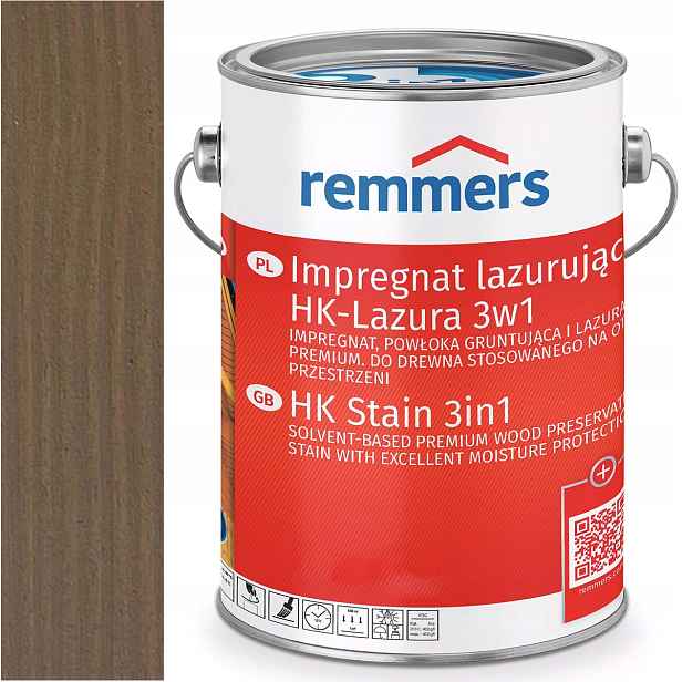 Remmers HK-Lasur Grey-Protect Ochranná lazura na dřevo Šedá Toskánská 5L