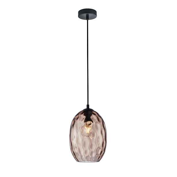 Novala PND-3031-1-BK-CF Moderní závěsná lampa s barveným stínidlem