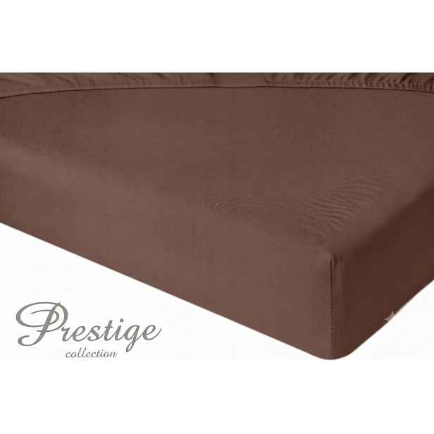 Prostěradlo Jersey s gumičkou 180x200 Hnědé Prestige Collection 160 g/m2