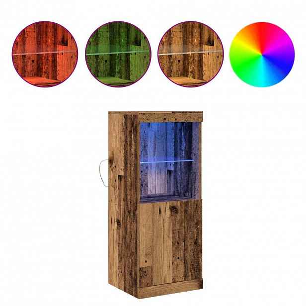 vidaXL LED komoda Staré dřevo 41 x 37 x 100 cm Kompozitní dřevo