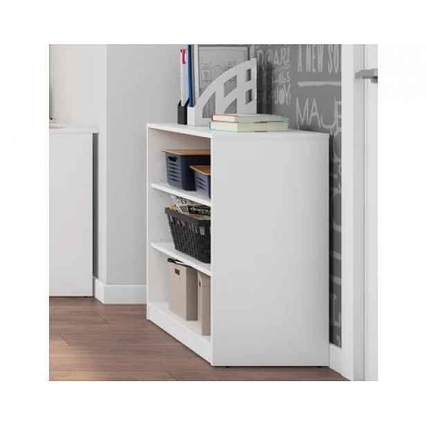 Nízký regál Carlos, bílý, šířka 75 cm