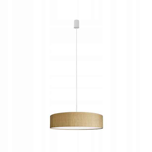 Závěsná lampa zlatá bílá kulatá 65 cm do obývacího pokoje jídelny Turda Nowodvorski