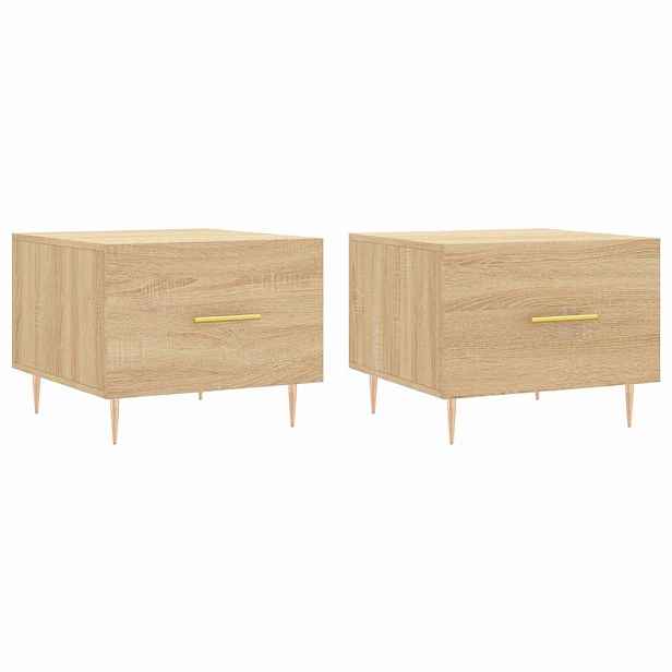 vidaXL Konferenční stolky 2 ks dub sonoma 50x50x40 cm kompozitní dřevo