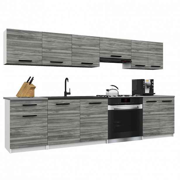 B BELINI GROUP KUCHYŇSKÁ LINKA Italia 2 240 cm, s pracovními deskami, Šedá Glamour