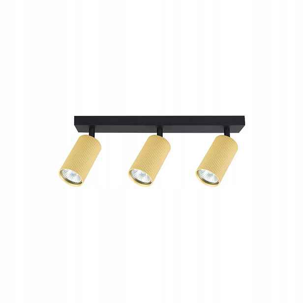 Lucerno Led Nástěnné Svítidlo 3XGU10 Černá Zlatá Ocel Hliník