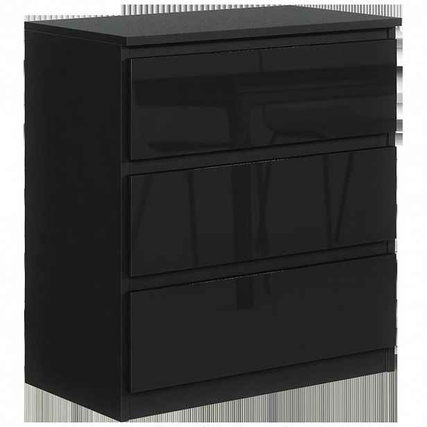 RAUMHIRSCH FURNITURE KOMODA černá, lesklá 70/79/39