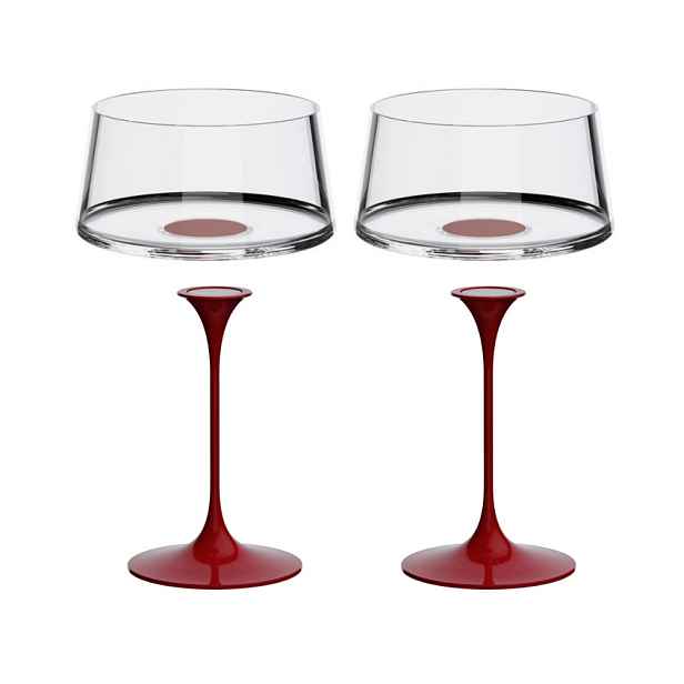 Sada 2 sklenice na šampaňské + 2 stopky Trebonn SplitGlass, 2 ks Barva: červená