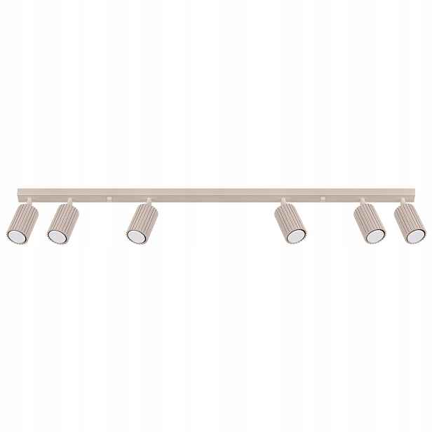 Sollux Stropní svítidlo taupe lišta s vroubkovanými reflektory 6xGU10 10W Karbon