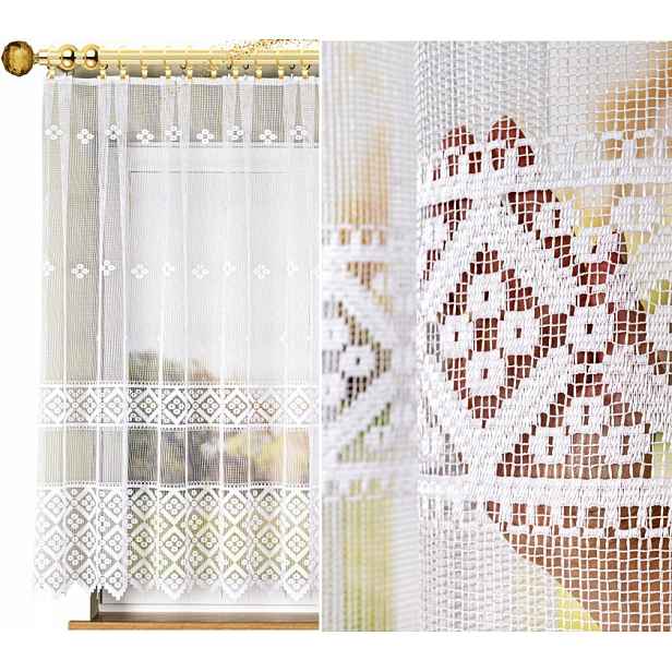 Střih 011450, vel 400x155cm, žakárová záclona , rovná (s lemem)