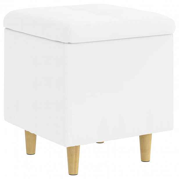 vidaXL Ottoman s úložným prostorem Bílý 40 x 40 x 45 cm Umělá kůže