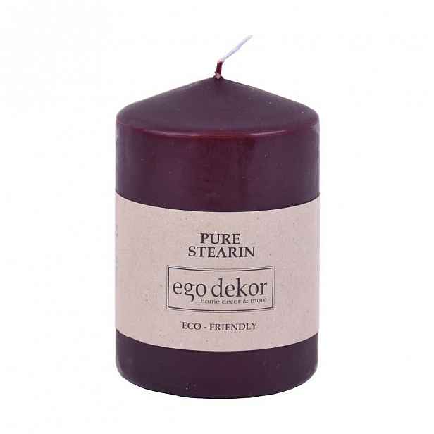 Vínově červená svíčka Baltic Candles Eco Top, výška 10 cm