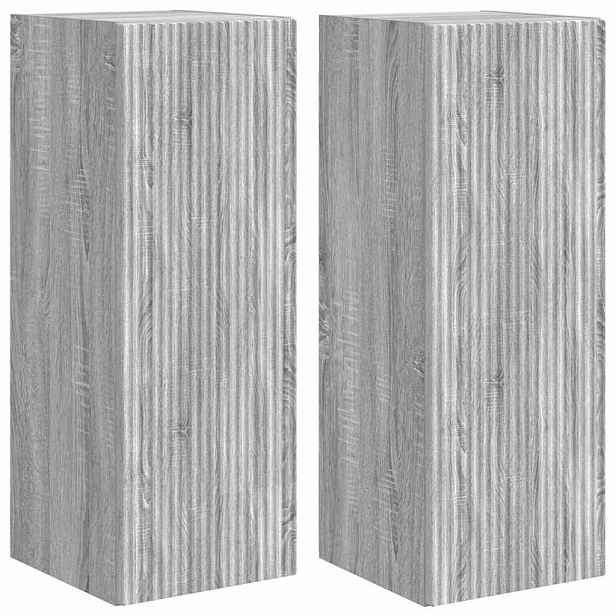 vidaXL TV wall cabinet 2 ks Šedá Sonoma Kompozitní dřevo