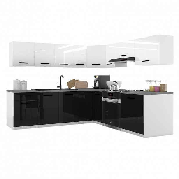 B BELINI GROUP KUCHYŇSKÁ LINKA Italia 7 420 cm , s pracovními deskami, Bílo-černá