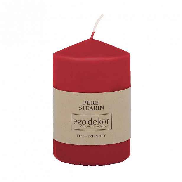 Červená svíčka Baltic Candles Eco Top, výška 10 cm