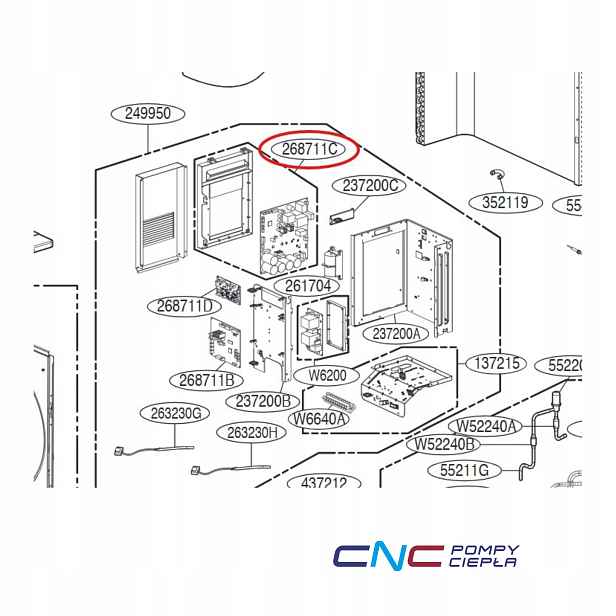 Invertorová deska Lg EBR82609328 výkonový modul Pcb tepelného čerpadla, část zam.