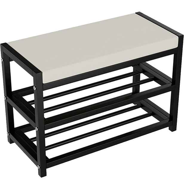 Lavička Botník S Sedákem Police 80x25x43 cm Čalouněná Loft