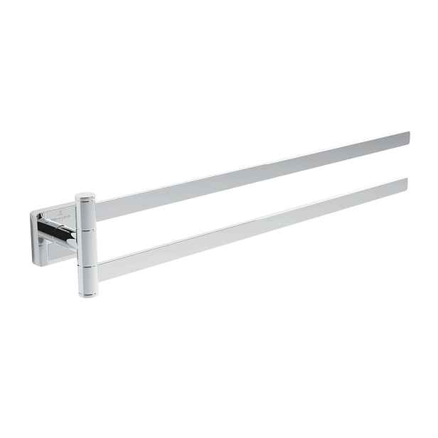 Villeroy & Boch Elements Striking - Držák ručníků dvojitý, délka 43 cm, chrom TVA15202500061
