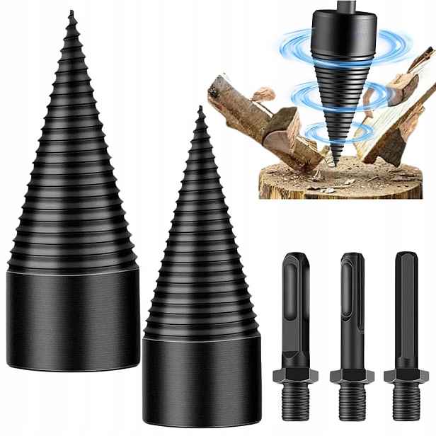 Vrták Vrták Na Štípání Dřeva 32 mm 42 mm 3 Adaptéry Sada