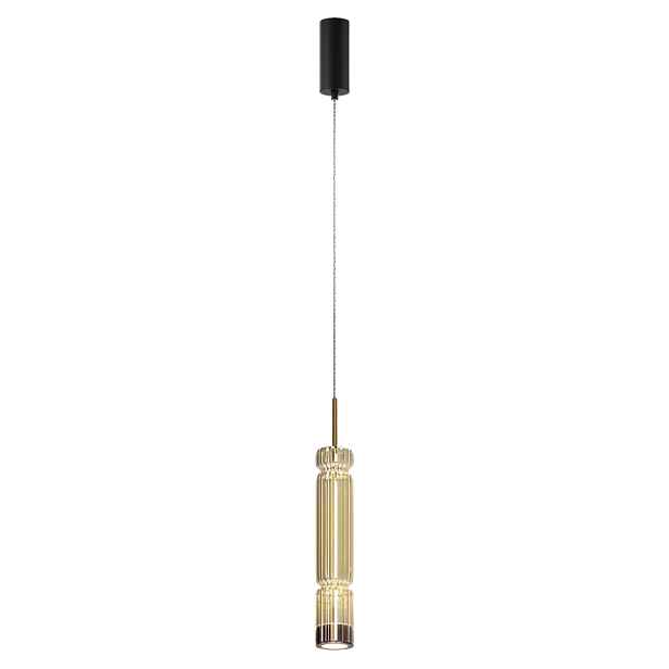 Závěsná lampa Maytoni Ordo Led 12W černo-zlatá, kov/sklo IP20