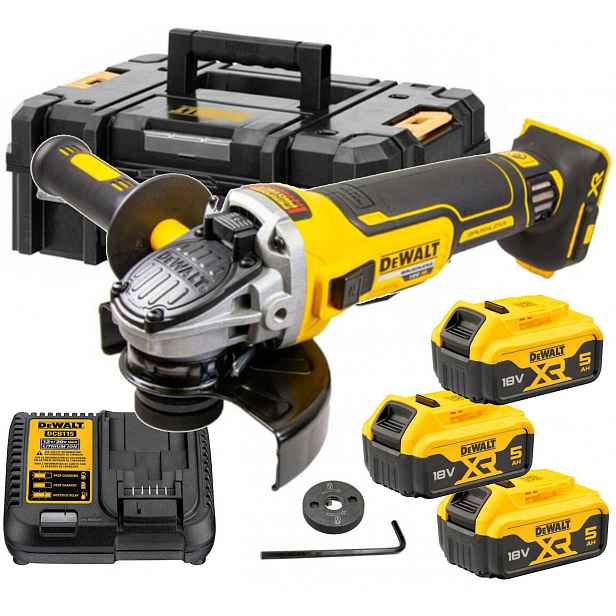 Aku Úhlová Bruska 125 mm 18V 3X5,0Ah DeWALT DCG405P3