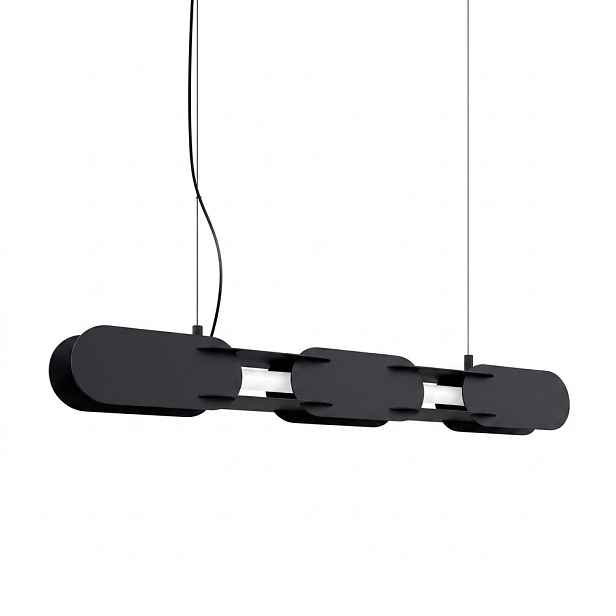 Černé kovové LED závěsné svítidlo CHAIN – Thoro