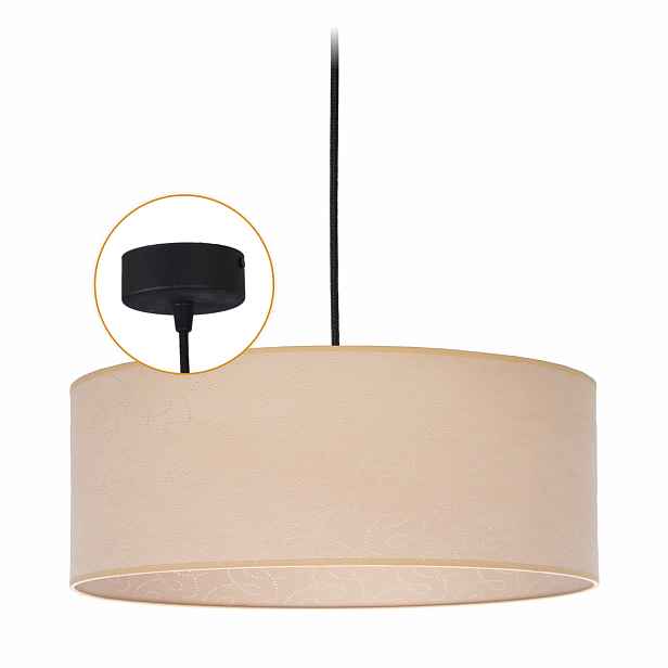 Závěsné Stropní Svítidlo Lustr Abažur Klosz 1 x E27 Led Béžová do obývacího pokoje