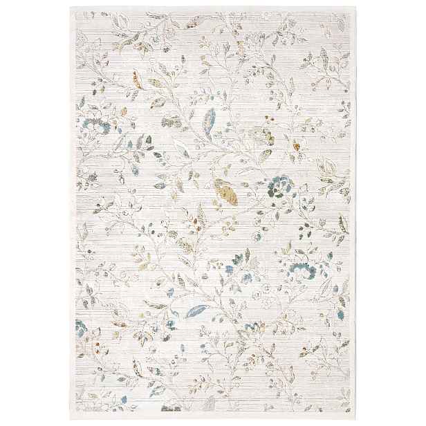 Koberec krémový 80x150 cm abstraktní vintage pro alergiky Oeko-Tex
