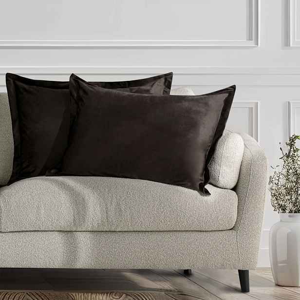 Restilo Povlaky na polštáře AmeliaHome Velvet Side Si tmavě hnědé, velikost 50x70