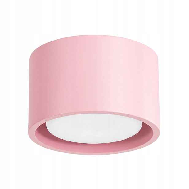Sollux Lighting stropní svítidlo Modo růžový kulatý fi10 cm 1xGX53 10W
