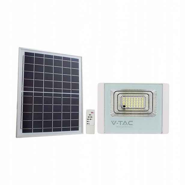 V-tac Solární Led zářič 20W bílý dálkový ovladač časovač VT-60W 6400K 1650lm