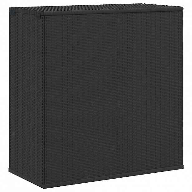 vidaXL Zahradní úložný box PE ratan 100 x 49 x 103,5 cm černý