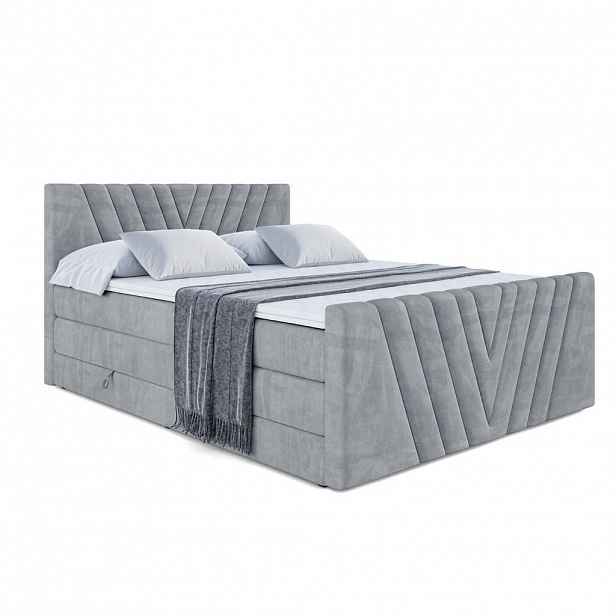 ALTDECOR POSTEL boxspring ERNINA-Z KING – 140 x 200 – H3/H4 – šedá