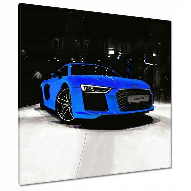 Obrazy 90x90 Modré Audi Audica R8