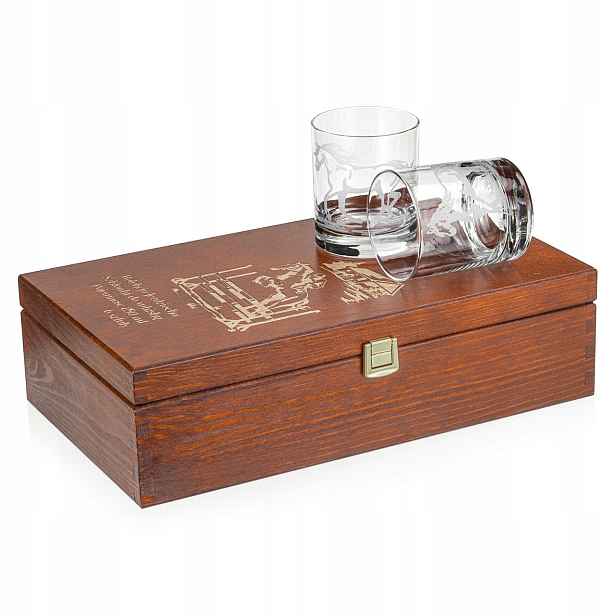 Sklenice na whisky Koně (0382) 300 ml 6 ks v krabičce s gravírováním