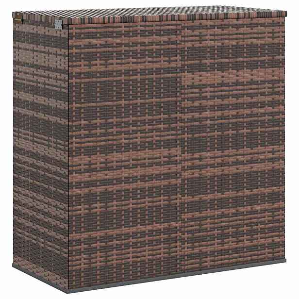 vidaXL Zahradní úložný box PE ratan 100 x 49 x 103,5 cm hnědý