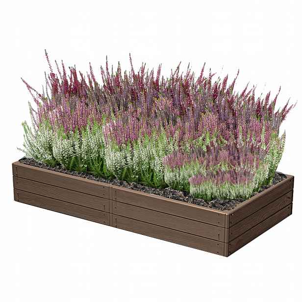 Zahradní záhon s vyvýšenou záhonovou deskou imitace dřeva 149,2x75,6x25 cm hnědý