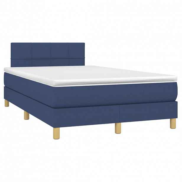 vidaXL Box spring postel s matrací černá 120x190 cm textil