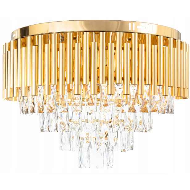 Luxusní křišťálová lampa lustr Luxury WSC014 zlatá, velká