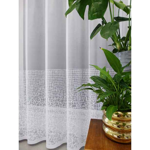 Mg Záclona žakár 35378 Bílá 200x280 cm hotová s páskou M