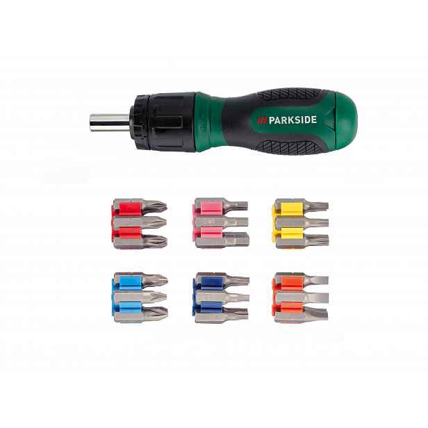 Parkside® Sada bitů s ráčnovým šroubovákem Psrb 31 A1