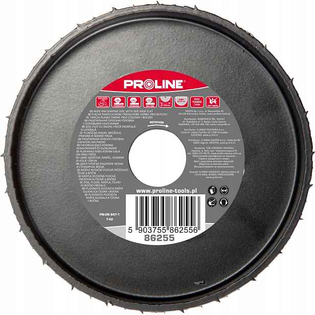Plochý Kotouč, Hrubé Zuby, Čelní Fréza, Obvod 120 MM, Proline