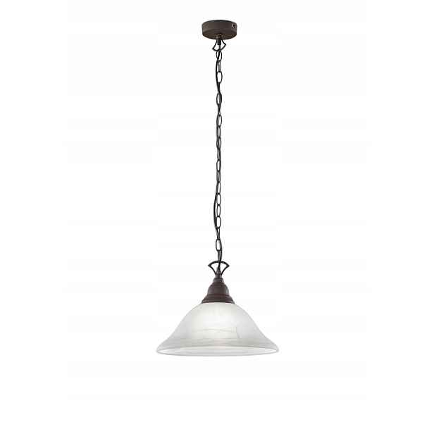 Závěsná lampa lustr měděná bílá sklo Rl