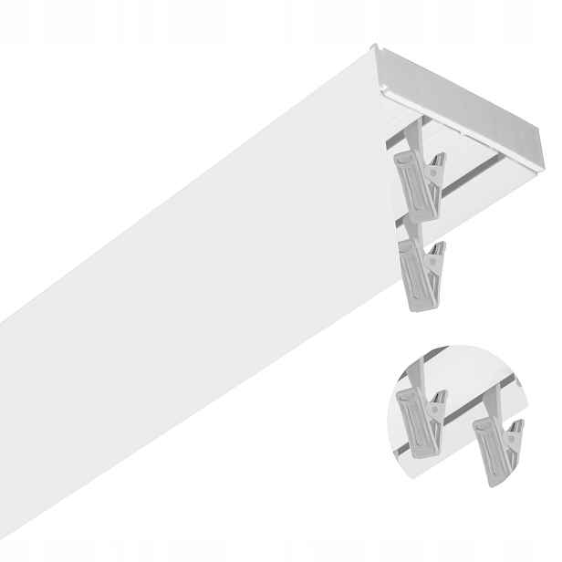 Stropní Lišta Elegance Pvc dvoukolejná 300 cm Kpl žabky Maskovač 5 cm