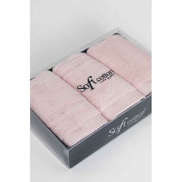 Dárková sada malých ručníků MICRO COTTON, 3 ks Pudrová