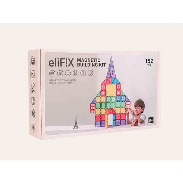 Magnetická stavebnice EliFix fresh - listy 152 ks